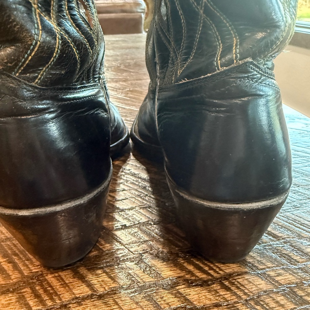 ACME Black and Gold Heeled Boots - Picture 5 of 7